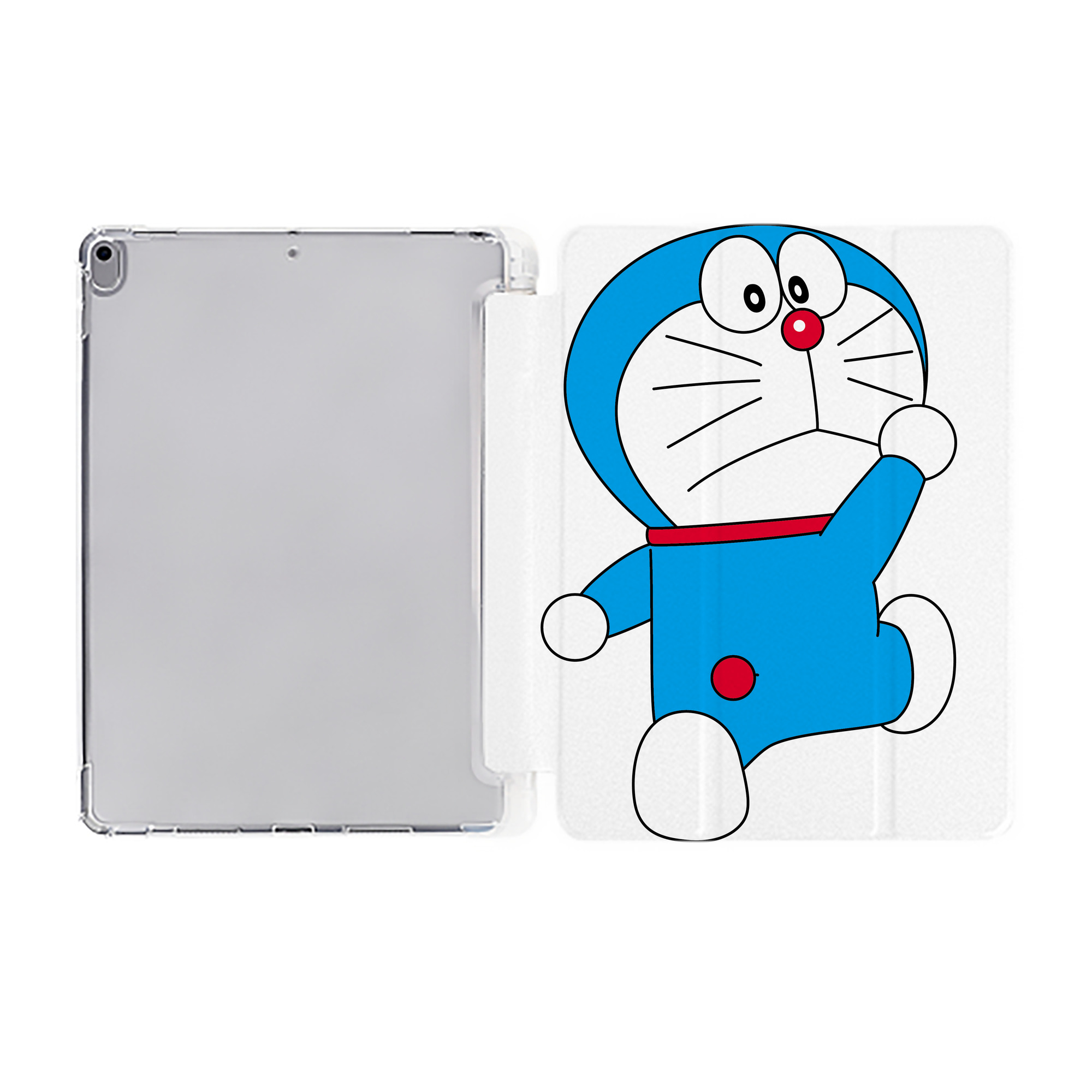 （画像用） ドラえもん Doraemon IPad ケース ペン収納付き 三つ折りスタンド PUレザー×シリコン 対応機種9.5/10.5/10.9インチ